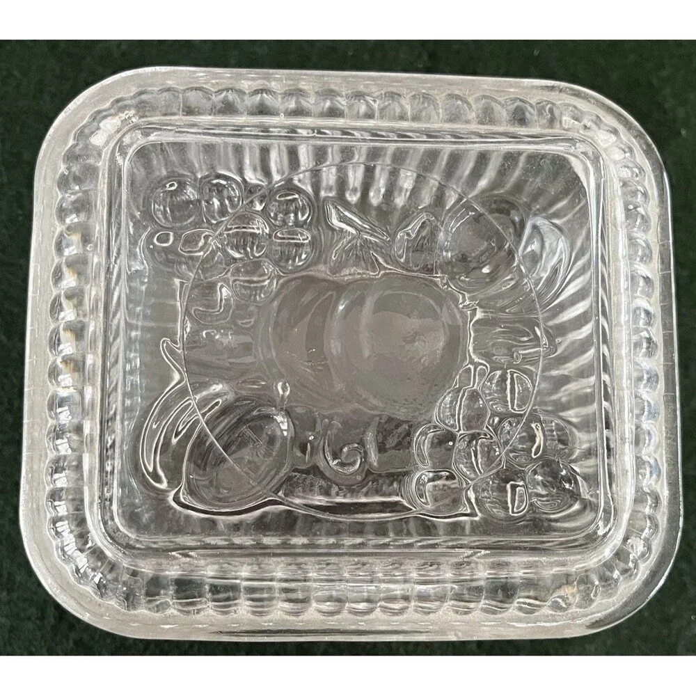 Vintage MCM Clear Glass Refrigerator 5